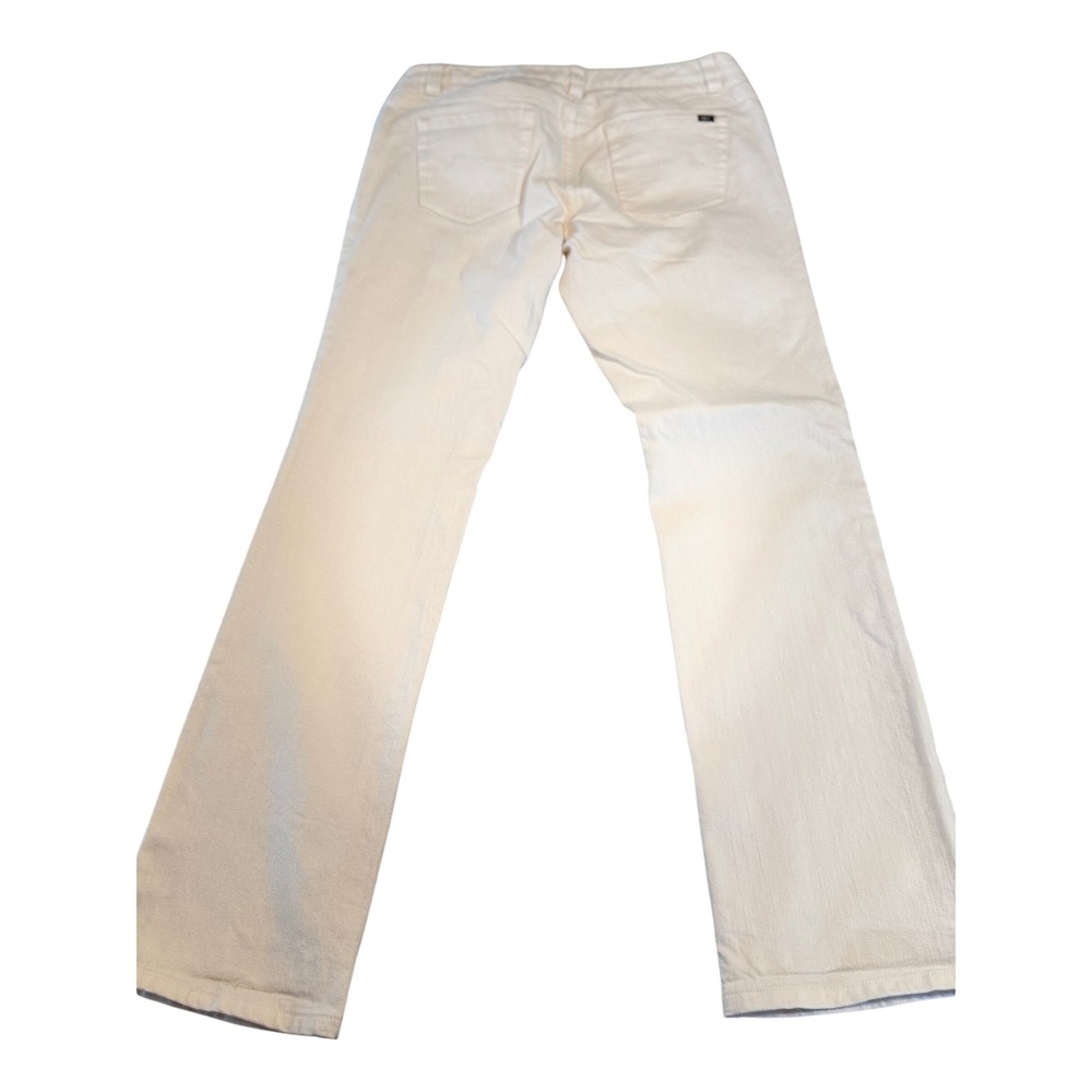 Vineyard Vines Womens White Straight Leg Denim Jeans Size 10 Preppy Whale Logo